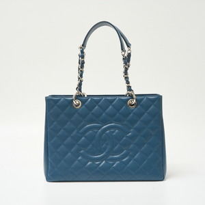 Chanel GST Chain Tote Bag Blue Blue